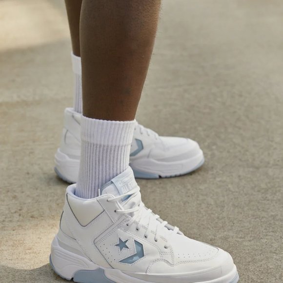 NIB Converse Weapon CX Mid Colorblock White Light Armory Blue 171556C US Mens 10 - Picture 3 of 7